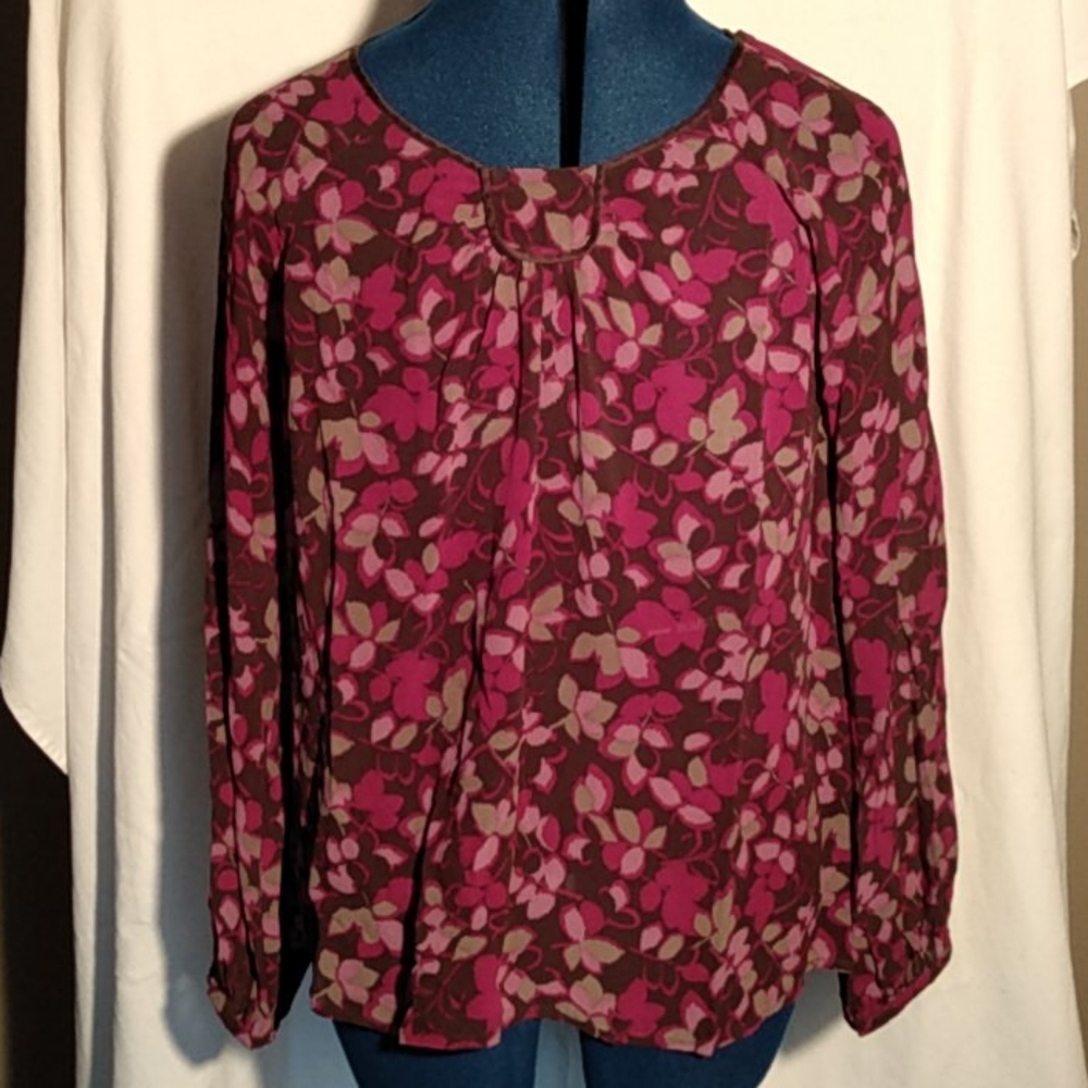 Small silk j Jill blouses long sleeve barely worn - Picture 5 of 7